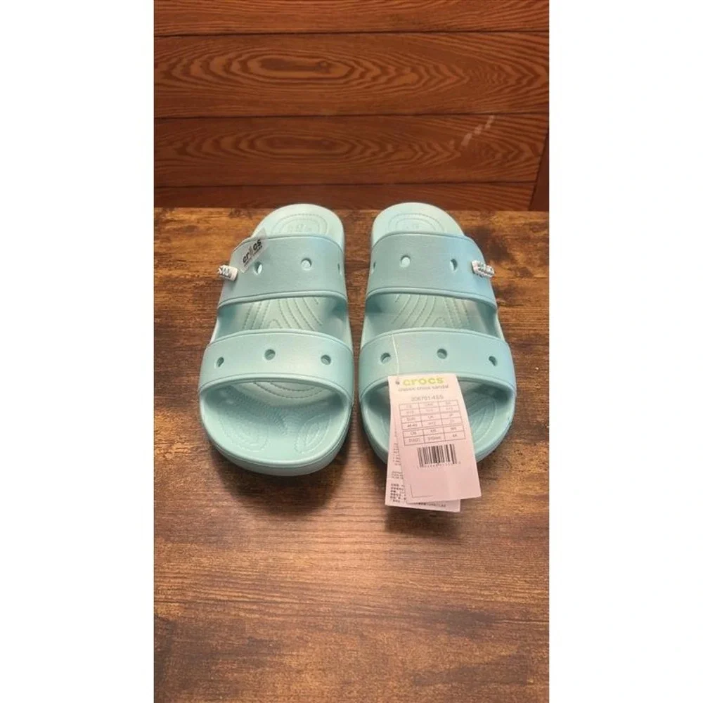 Crocs Classic Sandal Light Blue Mens 13 Two Strap Slide 206761-4SS New